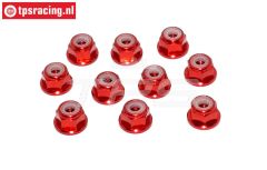 TPS1223/01 Alu-Sicherungs mutter M3 Rot, 10 st.