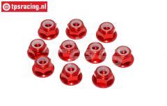 TPS1224/01 Alu-Sicherungsmutter M4 Rot, 10 st.