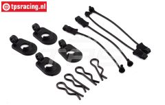 ARA390294 ARRMA Karo-clip mit Gummi 1/5, 4 St.