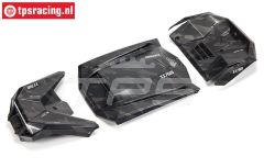 ARA411023 ARRMA Fireteam Karosserie Schwarz-Camo, set