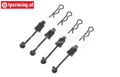 AR390178 ARRMA Karosserieclip mit Gummi, 4 St.