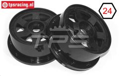 TPS5026/60B Nylon Felge Schwarz Ø120-B60 mm, 2 st.