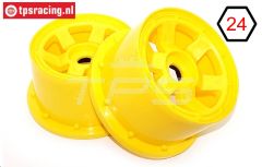 TPS5028/80YE Nylon Felge Gelb Ø120-B80 mm, 2 st.