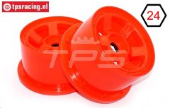 TPS5028/80RE Nylon Felge Rot Ø120-B80 mm, 2 st.