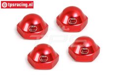 BWS59081R Radmutter Rot 24 mm BWS-LOSI, 4 st.