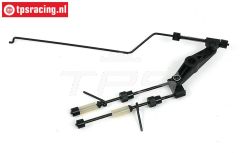 BWS59045Z Gas-Bremsgestänge Schwarz 15T BWS-LOSI, Set