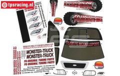 FG20155 Decorbogen FG Monster-Stad.-Str. Truck, set