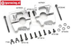 FG4476 Alu-Hinterachsbock links/rechts 2-teilig, Set