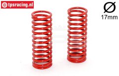 FG7183 Stoßdämpferfeder Rot Ø17-Ø2,4-L58 mm, 2 St.