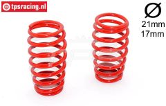 FG7286 Stoßdämpferfeder Rot Ø2,7-L57 mm, 2 st.