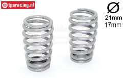 FG7287 Stoßdämpferfeder Silber Ø3,2-L57 mm, 2 st.