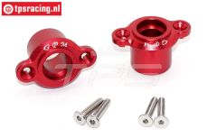 SB022-R Alu-Lagerträger hinten Rot SBR-SRR, Set