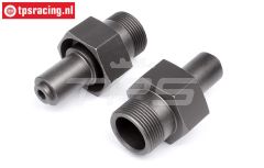 HPI102156 Radachse vorne, Gun-Metal, 2 st