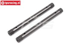 HPI102214 Flügelhalter hinten Gun Metal, 2 st.