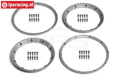 HPI3272 HD Felgenringe Silber Ø120 mm, 4 st.