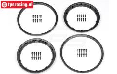HPI3273 HD Felgenringe Gun-Metal Ø120 mm, 4 st.