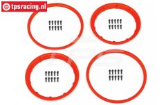 HPI3275 HD Felgenringe Rot Ø120 mm, 4 st.