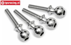 HPI86412 Stahl Gelenkkügel M4-Ø9,8 mm, 4 Stk.