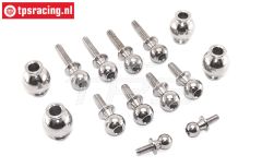 TPS86412 HPI Baja Stahl Gelenkkügel M4-Ø10, Set