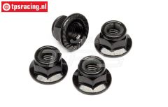 HPIZ682 Stahl Stopmutter mit Flansch M5, 4 St.