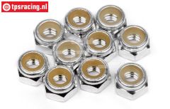 HPIZ866 Aluminium Stopmutter M4-Silber, 10 Stk.