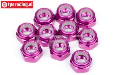 HPIZ867 Aluminium Stopmutter M4 Violett, 10 St