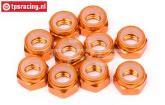HPIZ868 Aluminium Stopmutter M4 Orange, 10 Stk.