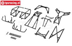 LOS241038 Überrollkäfig kompl. Schwarz LMT Truck, Set