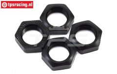 LOS252078 Radmutter Schwarz SBR-2.0-SRR, 4 st.