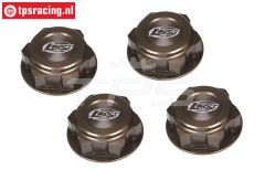 LOSB3228 LOSI Alu-Radmutter Geschl. Gold 24 mm, 4 st.