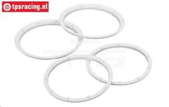 LOS45000 MINI WRC Felgenringe Weiß Ø120 mm, Set