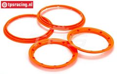 LOS45007 Felgenringe Neon-Orange Ø120 mm, 4 st.