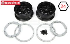 LOS45015 Felge Schwarz Ø120-B60 mm, Set