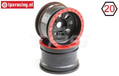 LOS45028 Felge Schwarz Ø80-B50 mm, 2 st.