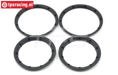 LOSB7028 Felgenringe Schwarz Ø120 mm, 4 st.