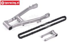 MX3057-S PROMOTO Alu-Hinterr. Gabel XL Silber, Set