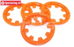 MM1800/NE MADMAX Beadlock Neon-Rot Ø120 mm, 4 St.