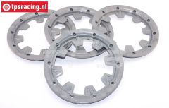 MM1800/S MADMAX Beadlock Silber Ø120 mm, 4 St.