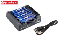 XTARL4 L4 Akkuladegerät mit 1,5V AA-Lion Akkus, 1 st.