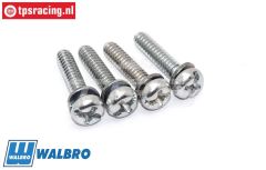 ZN0089 Walbro Pumpehalterung Schrauben, 4 st