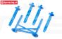LOS241051 Karosserie Stützen hinten LMT Blau, Set