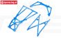 LOS241049 Rollkäfigteile hinten Blau LMT Truck, Set