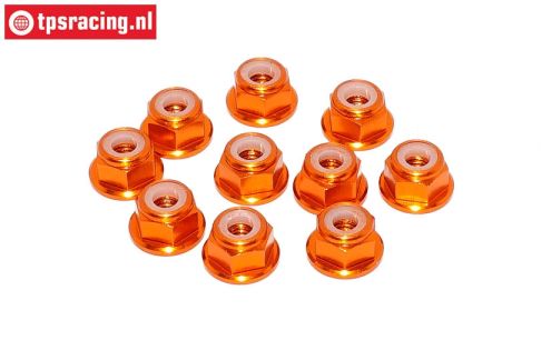 TPS1224/04 Alu-Sicherungsmutter M4 Orange, 10 st.