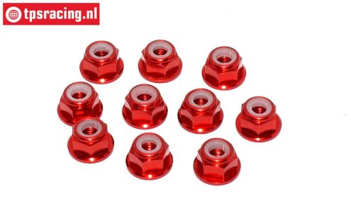 TPS1224/01 Alu-Sicherungsmutter M4 Rot, 10 st.