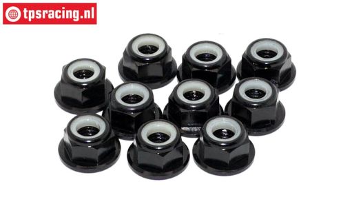 TPS1225/02 Alu-Sicherungs mutter M5 Schwarz, 10 st.
