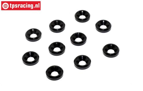 TPS1233/02 Alu-Senkring Ø3 mm Schwarz, 10 st.