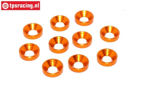 TPS1234/04 Alu-Senkring Ø4 mm Orange, 10 st.