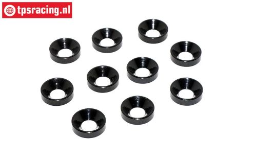 TPS1234/02 Alu-Senkring Ø4 mm Schwarz, 10 st.