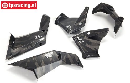 ARA411018 ARRMA Fireteam Karosserie Schwarz-Camo, set