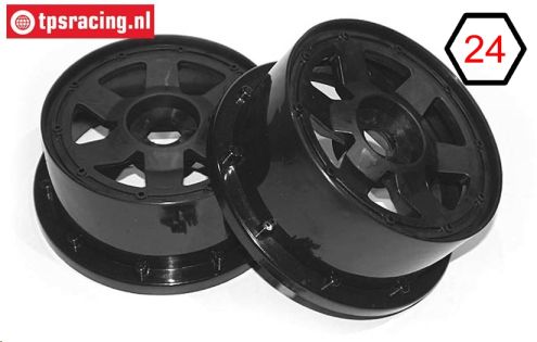 TPS5026/60B Nylon Felge Schwarz Ø120-B60 mm, 2 st.